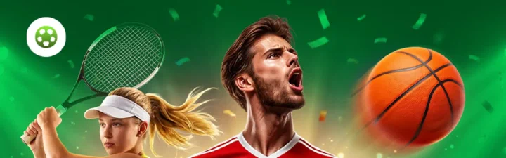 Atleti e pallone in una scena sportiva